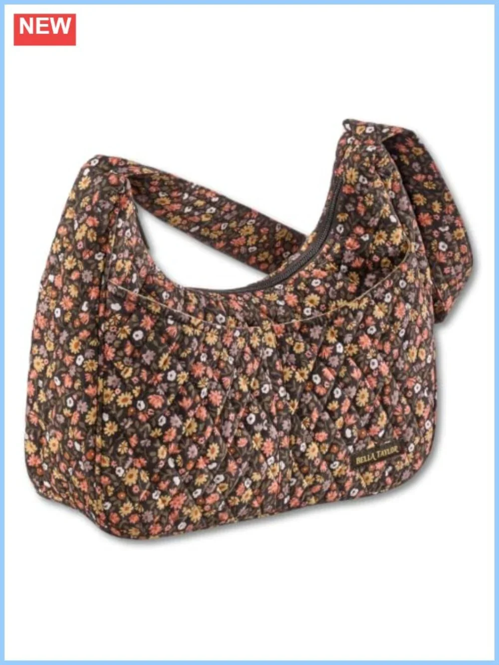 Quilted Cotton Shoulder Bag for Women Hobo Lightweight